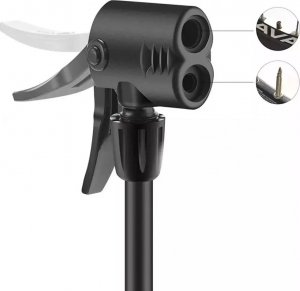 RockBros Pompka rowerowa Rockbros 42610002001 podłogowa z manometrem - czarna 5