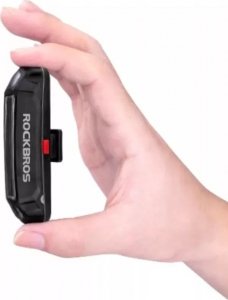 RockBros Lampka rowerowa tylna Rockbros A54BK + kabel micro USB - USB-A - czarna 4