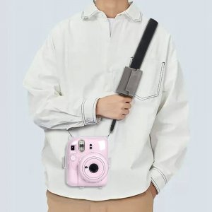 LoveInstant Pasek Na Szyję Ramię + Etui Zdjęcia Do Fuji Instax Mini 12 40 11 8 9 99 Evo / Czarny 7