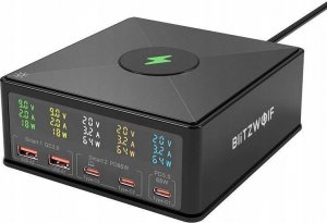 Ładowarka Blitzwolf Ładowarka sieciowa Blitzwolf 868H 2xUSB-A, 3xUSB-C, PD, QC 160W czarny 1