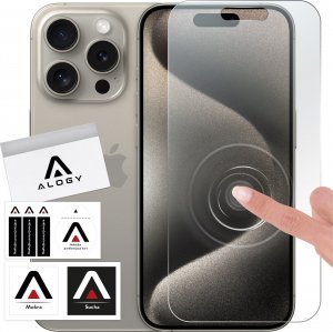 Alogy Szkło hybrydowe do Apple iPhone 15 Pro na ekran Alogy Flexi Glass 9H Case Friendly płaskie na ekran 1