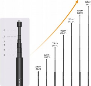 Monopod Kf Statyw Monopod Kijek Selfie Stick 153cm Do Gopro Sjcam Xiaomi Dji Insta360 /  Kf09.132 / Ms07 3