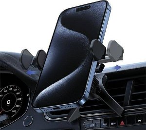 Usams Uchwyt samochodowy na kratkę USAMS US-ZJ077 rotacyjny czarny/black 4