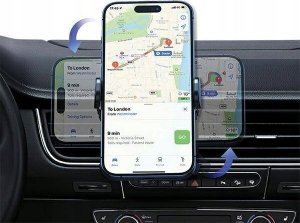 Usams Uchwyt samochodowy na kratkę USAMS US-ZJ077 rotacyjny czarny/black 5