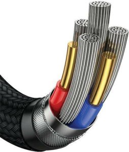 Usams Kabel USAMS US-SJ645 U85 USB-A+USB-C/USB-C, Lightning, microUSB 6w1 1,2m 100W PD Fast Charge czarny/black 19