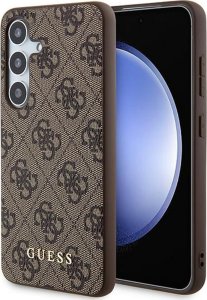 Guess Etui Guess GUHCS24SG4GFBR Samsung Galaxy S24 hardcase 4G Metal Gold Logo brązowy/brown 1