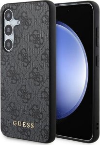 Guess Etui Guess GUHCS24SG4GFGR Samsung Galaxy S24 hardcase 4G Metal Gold Logo czarny/black 1