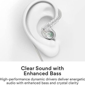 Słuchawki MEE audio MEE Audio M6-R3 SĹuchawki dokanaĹowe sportowe z pilotem, IPX5 - Clear 4