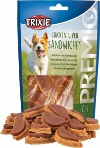Trixie Premio Chicken Liver Sandwiches, przysmak, dla psa, kurczak i wątróbka drobiowa, 100g 1