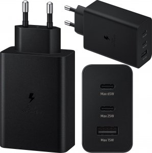 Ładowarka Alogy Ładowarka sieciowa szybka 65W 2x USB-C typ C PD + USB-A USB Alogy 3 porty mocna Czarna 1