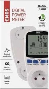Emos Watomierz cyfrowy licznik energii do gniazdka 230V 16A 5-3680W Emos P5805 biały 12