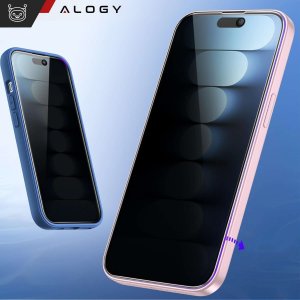 Alogy Szkło prywatyzujące do iPhone 14 / 14 Pro Anti-Spy Private Antyszpiegowskie hartowane na ekran matowe Alogy 11