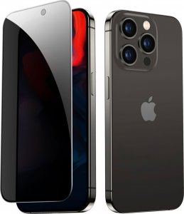 Alogy Szkło prywatyzujące do iPhone 14 / 14 Pro Anti-Spy Private Antyszpiegowskie hartowane na ekran matowe Alogy 2