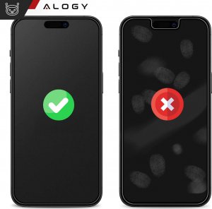 Alogy Szkło prywatyzujące do iPhone 14 / 14 Pro Anti-Spy Private Antyszpiegowskie hartowane na ekran matowe Alogy 5