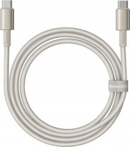 Kabel USB Baseus USB-C - USB-C 1 m Beżowy (BSU4881) 11