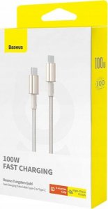 Kabel USB Baseus USB-C - USB-C 1 m Beżowy (BSU4881) 13