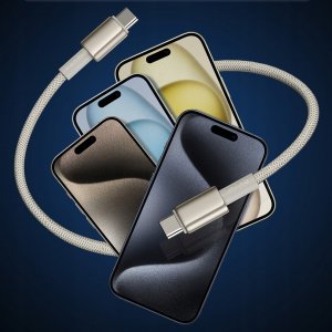 Kabel USB Baseus USB-C - USB-C 1 m Beżowy (BSU4881) 7