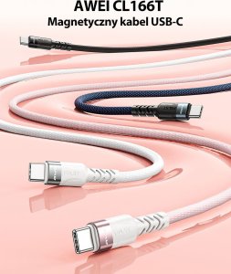 Kabel USB Awei USB-C - USB-C Czarny (AWEI185) 7