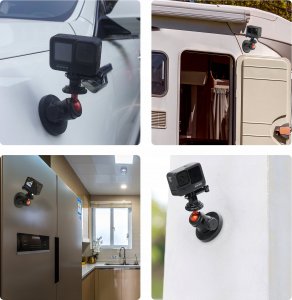 UUrig Uchwyt Przyssawka Magnetyczna Głowica Do Kamery Aparatu Na 1/4" Gopro Uurig / Bh-07 5