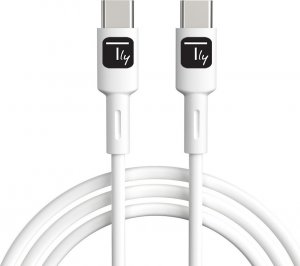 Kabel USB Techly USB-C - USB-C 1 m Biały (ICOC-MUSB20-C60W1) 1