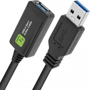 Kabel USB Techly USB-A - USB-A 5 m Czarny (ICUR3050G) 1