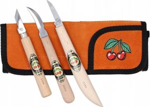 Kirschen Kirschen Set of carving knives Velourleather bag 1