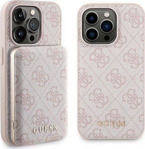 Guess Zestaw Guess GUBPM5P14L4GEMGP iPhone 14 Pro 6.1" hardcase + Powerbank 5000mAh MagSafe różowy/pink 4G Metal Logo NoSize 1