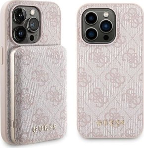 Guess Zestaw Guess GUBPM5P15X4GEMGP Apple iPhone 15 Pro Max hardcase + Powerbank 5000mAh MagSafe 4G Metal Logo różowy/pink 1