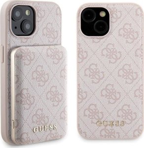 Guess Zestaw Guess GUBPM5P15S4GEMGP Apple iPhone 15 hardcase + Powerbank 5000mAh MagSafe 4G Metal Logo różowy/pink 1