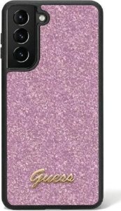 Guess Etui Guess GUHCS24LHGGSHU Samsung Galaxy S24 Ultra hardcase Glitter Script fioletowy/purple 1