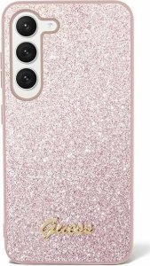 Guess Etui Guess GUHCS24MHGGSHP Samsung Galaxy S24+ Plus hardcase Glitter Script różowy/pink 1