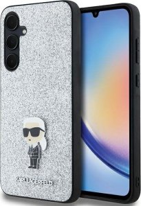 Karl Lagerfeld Etui Karl Lagerfeld KLHCSA55GCNPSG Samsung Galaxy A55 hardcase Fixed Glitter Choupette Logo Metal Pin srebrny/silver 1