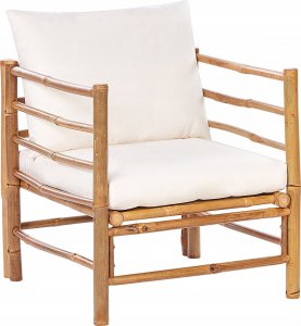 Beliani Fotel ogrodowy bambusowy złamana biel CERRETO Lumarko! 1