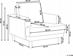 Beliani Fotel zlamana biel TUVE 10