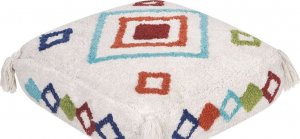 Beliani Poduszka podłogowa bawełniana 55 x 55 x 20 cm biała SEERANI 3