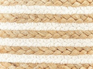 Beliani Puf z juty ⌀ 40 cm beżowa RESAFA 4