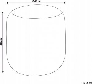 Beliani Puf z juty ⌀ 40 cm beżowa RESAFA 5