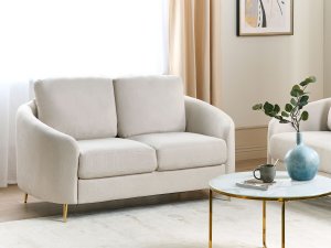 Beliani Sofa 2-osobowa jasnobeżowa TROSA 2