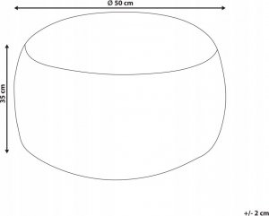 Beliani Puf 50 x 35 cm szary KANDHKOT 7