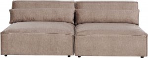 Beliani Sofa modułowa 2-osobowa bez podłokietników brązowa HELLNAR Lumarko! 1