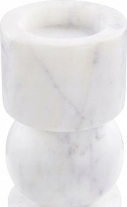 Beliani Świecznik marmurowy biały IOANNINA 3