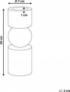 Beliani Świecznik marmurowy biały IOANNINA 5