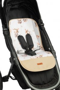 Sensillo WKŁADKA MUŚLINOWA DO WÓZKA - KRÓLICZKI BEŻOWY 3