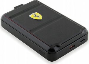 Powerbank Ferrari Ferrari Powerbank Bezprzewodowy 15W FEPB10MSPLEK 10000 mAh z funkcją standu czarny/black Metal Logo MagSafe 5