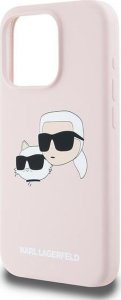 Karl Lagerfeld Karl Lagerfeld KLHMP15LSKCHPPLP iPhone 15 Pro 6.1" różowy/pink hardcase Silicone Karl & Choupette MagSafe 6