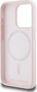 Karl Lagerfeld Karl Lagerfeld KLHMP15LSKCHPPLP iPhone 15 Pro 6.1" różowy/pink hardcase Silicone Karl & Choupette MagSafe 7