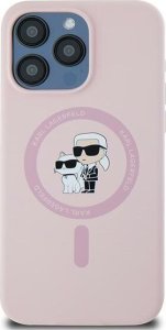 Karl Lagerfeld Karl Lagerfeld KLHMP15XSCMKCRHP iPhone 15 Pro Max 6.7" różowy/pink hardcase Silicone Karl & Choupette Ring MagSafe 3