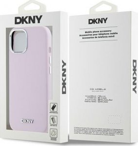 DKNY DKNY DKHMP14SSMCHLP iPhone 14 / 15 / 13 6.1" różowy/pink hardcase Liquid Silicone Small Metal Logo MagSafe 8