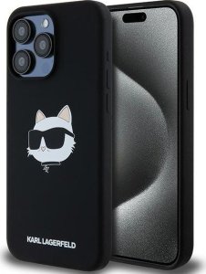 Karl Lagerfeld Karl Lagerfeld KLHMP15LSCHPPLK iPhone 15 Pro 6.1" czarny/black hardcase Silicone Choupette Head MagSafe 1