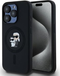 Karl Lagerfeld Karl Lagerfeld KLHMP15LSCMKCRHK iPhone 15 Pro 6.1" czarny/black hardcase Silicone Karl & Choupette MagSafe 1